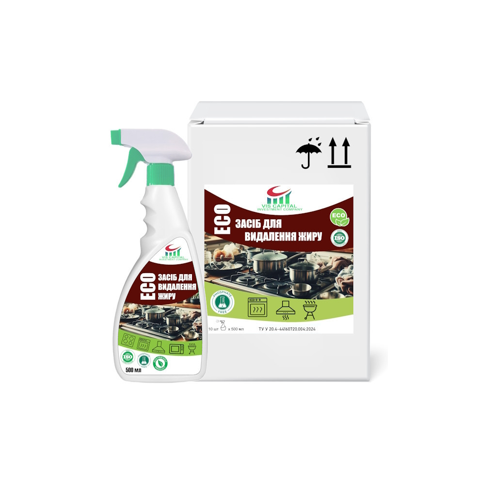 ECO Засіб BioVis для видалення жиру 0.5л. Ящик 10 шт. Vishim