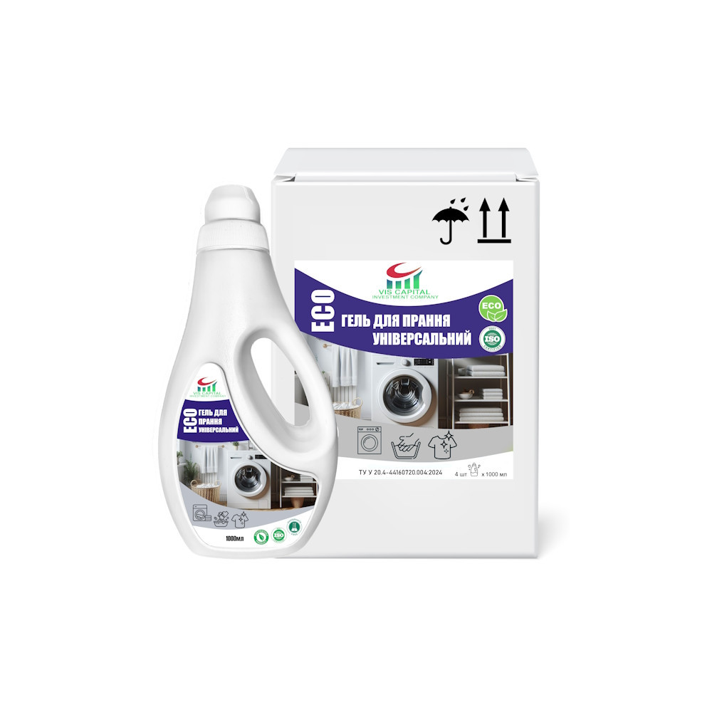 ECO Гель універсальний BioVis для прання 1л. Ящик 4шт. Vishim