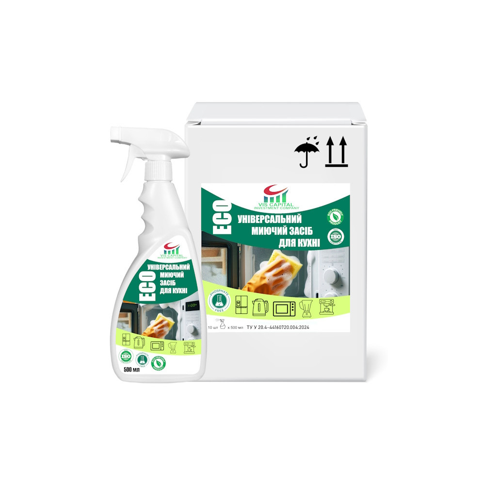 Універсальний мийний ECO засіб BioVis для кухні 0.5л. Ящик 10 шт. Vishim